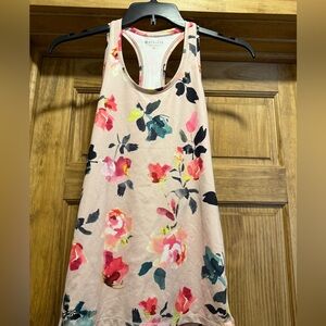 Athleta Floral Print Tank Top - Pink and Black